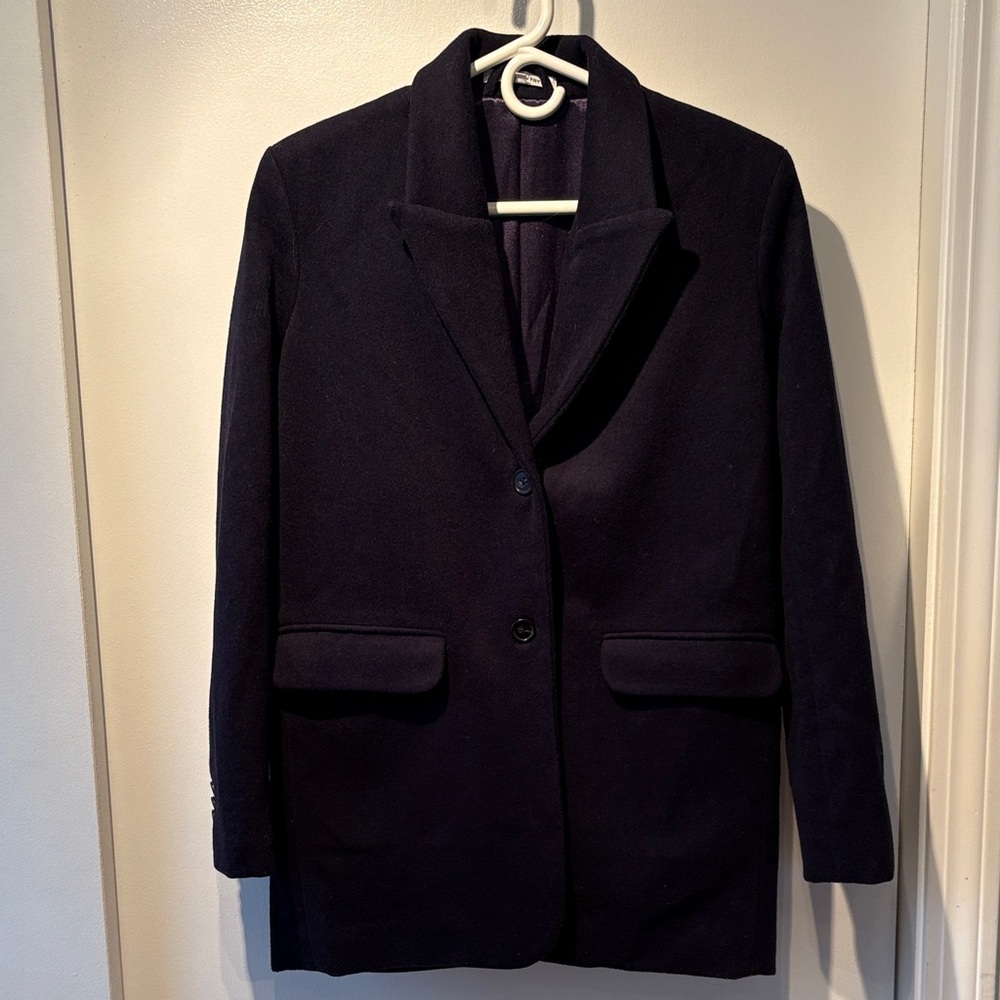 Emerson Fry James Navy Wool Cashmere Blend Blazer S - Picture 5 of 14